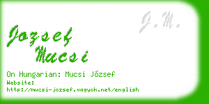 jozsef mucsi business card